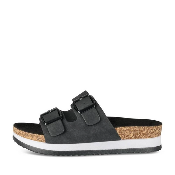 Slippers_avec_talon ZWART Dames