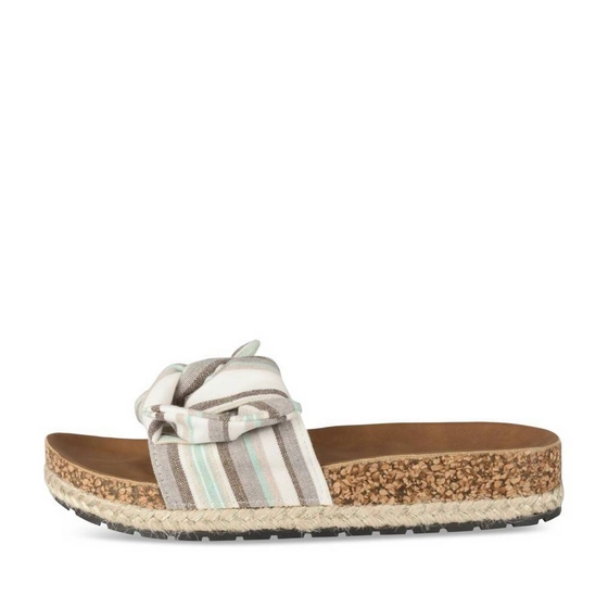 Mules BLANC/VERT Femme