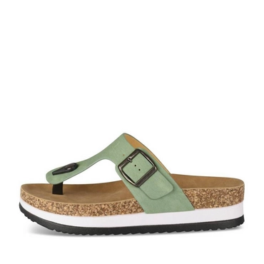 Teenslippers_avec_talon GROEN Dames