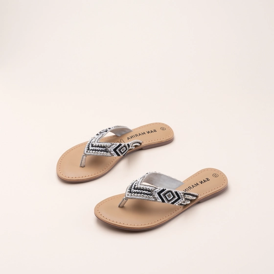 Slippers_avec_talon ZWART Dames