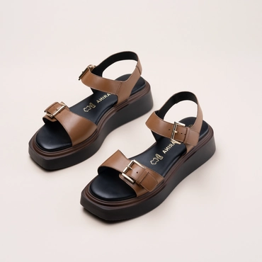 Sandales COGNAC Femme
