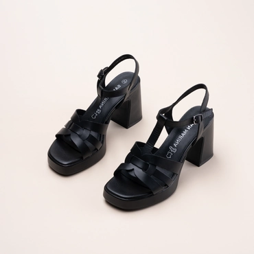 Sandalen_avec_talon ZWART Dames