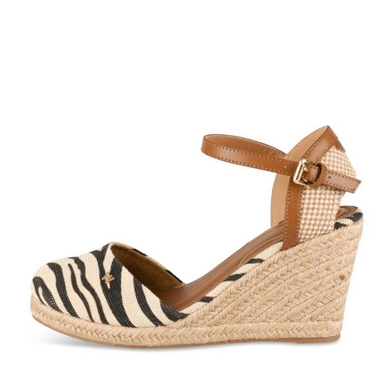 Espadrilles_avec_talon WIT/ZWART Dames