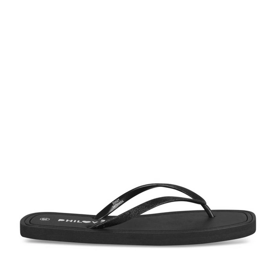 Teenslippers_avec_talon ZWART Dames