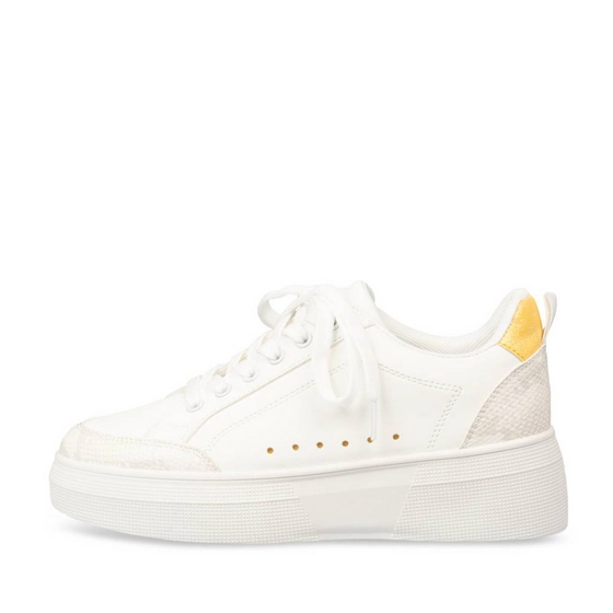 Baskets BLANC/JAUNE Femme