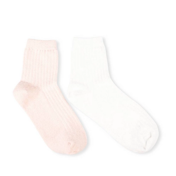Chaussettes BLANC/ROSE Femme