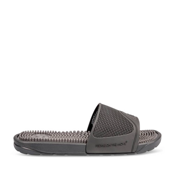 Badslippers ZWART/GRIJS Heren