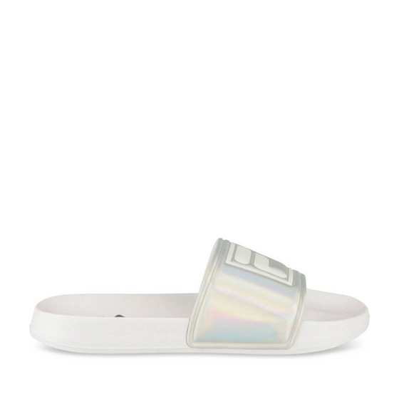 Badslippers_avec_talon WIT/MULTICOLOR Dames
