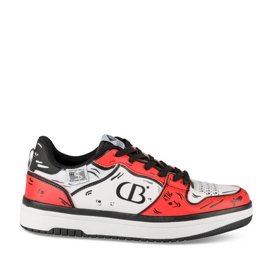 Baskets NOIR/BLANC/ROUGE Femme