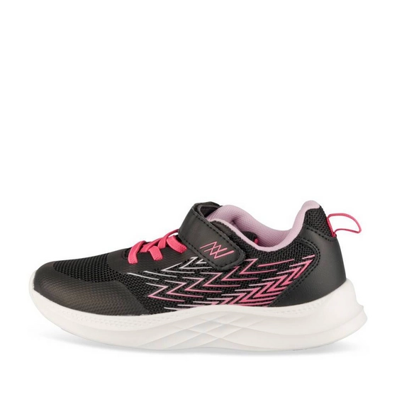 Baskets NOIR/ROSE Fille