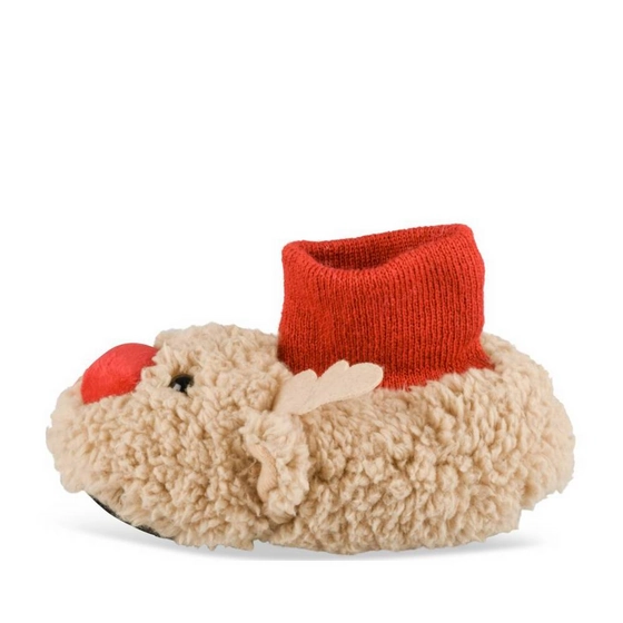 Chaussons peluche renne MARRON NINI & GIRLS