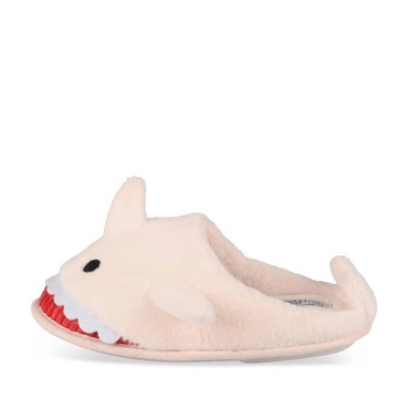 Chaussons peluche requin ROSE LOVELY SKULL